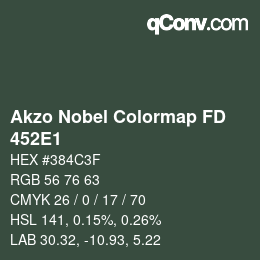 Código de color: Akzo Nobel Colormap FD - 452E1 | qconv.com