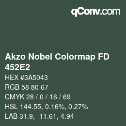 Color code: Akzo Nobel Colormap FD - 452E2 | qconv.com