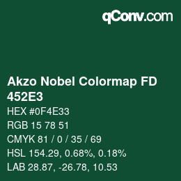 Código de color: Akzo Nobel Colormap FD - 452E3 | qconv.com