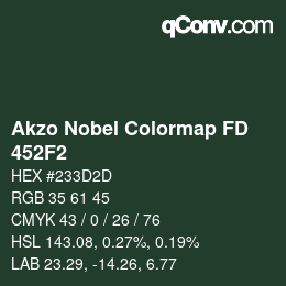 Color code: Akzo Nobel Colormap FD - 452F2 | qconv.com