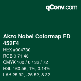 Code couleur: Akzo Nobel Colormap FD - 452F4 | qconv.com