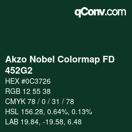 Código de color: Akzo Nobel Colormap FD - 452G2 | qconv.com