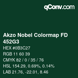 Color code: Akzo Nobel Colormap FD - 452G3 | qconv.com