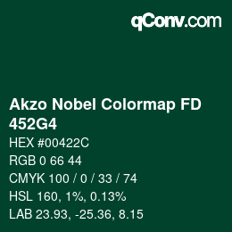 Farbcode: Akzo Nobel Colormap FD - 452G4 | qconv.com