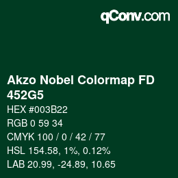 Código de color: Akzo Nobel Colormap FD - 452G5 | qconv.com
