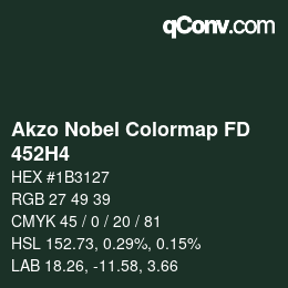 Farbcode: Akzo Nobel Colormap FD - 452H4 | qconv.com