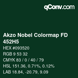 Código de color: Akzo Nobel Colormap FD - 452H5 | qconv.com
