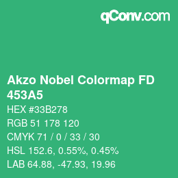 Color code: Akzo Nobel Colormap FD - 453A5 | qconv.com