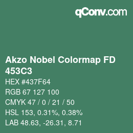 Color code: Akzo Nobel Colormap FD - 453C3 | qconv.com