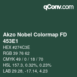 Código de color: Akzo Nobel Colormap FD - 453E1 | qconv.com