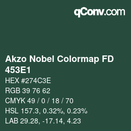 Code couleur: Akzo Nobel Colormap FD - 453E1 | qconv.com