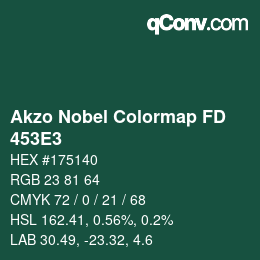 Code couleur: Akzo Nobel Colormap FD - 453E3 | qconv.com