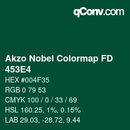 Code couleur: Akzo Nobel Colormap FD - 453E4 | qconv.com