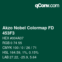 Code couleur: Akzo Nobel Colormap FD - 453F3 | qconv.com