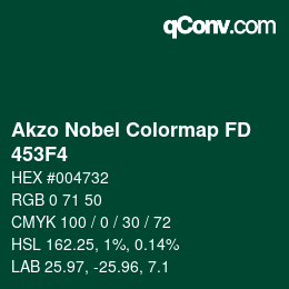 Código de color: Akzo Nobel Colormap FD - 453F4 | qconv.com