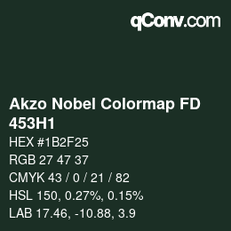 Código de color: Akzo Nobel Colormap FD - 453H1 | qconv.com
