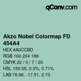 Código de color: Akzo Nobel Colormap FD - 454A4 | qconv.com