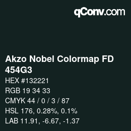 Código de color: Akzo Nobel Colormap FD - 454G3 | qconv.com