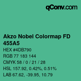 Código de color: Akzo Nobel Colormap FD - 455A5 | qconv.com
