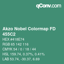 Color code: Akzo Nobel Colormap FD - 455C2 | qconv.com