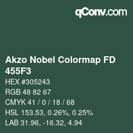 Color code: Akzo Nobel Colormap FD - 455F3 | qconv.com