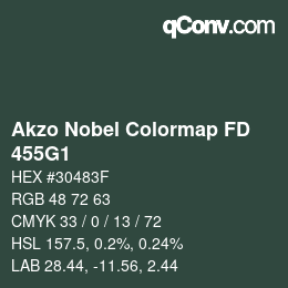 Color code: Akzo Nobel Colormap FD - 455G1 | qconv.com