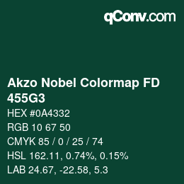 Code couleur: Akzo Nobel Colormap FD - 455G3 | qconv.com