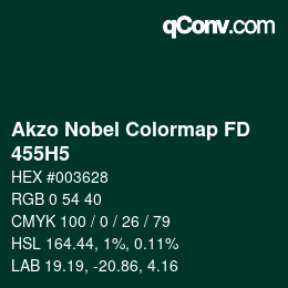 Code couleur: Akzo Nobel Colormap FD - 455H5 | qconv.com