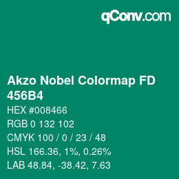 Color code: Akzo Nobel Colormap FD - 456B4 | qconv.com
