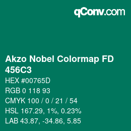 Color code: Akzo Nobel Colormap FD - 456C3 | qconv.com