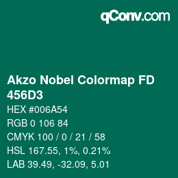 Color code: Akzo Nobel Colormap FD - 456D3 | qconv.com