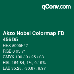 Color code: Akzo Nobel Colormap FD - 456D5 | qconv.com