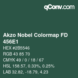 Color code: Akzo Nobel Colormap FD - 456E1 | qconv.com