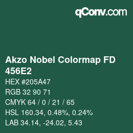 Color code: Akzo Nobel Colormap FD - 456E2 | qconv.com