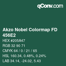 Código de color: Akzo Nobel Colormap FD - 456E2 | qconv.com