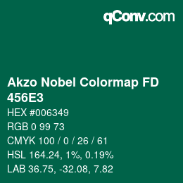 Color code: Akzo Nobel Colormap FD - 456E3 | qconv.com