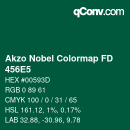 Color code: Akzo Nobel Colormap FD - 456E5 | qconv.com