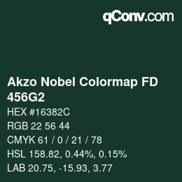Código de color: Akzo Nobel Colormap FD - 456G2 | qconv.com