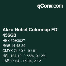 Code couleur: Akzo Nobel Colormap FD - 456G3 | qconv.com