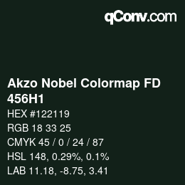 Code couleur: Akzo Nobel Colormap FD - 456H1 | qconv.com