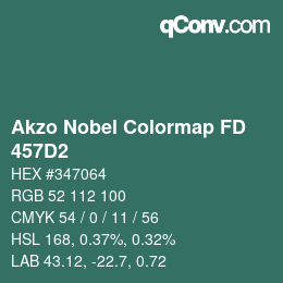 Code couleur: Akzo Nobel Colormap FD - 457D2 | qconv.com