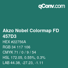Code couleur: Akzo Nobel Colormap FD - 457D3 | qconv.com
