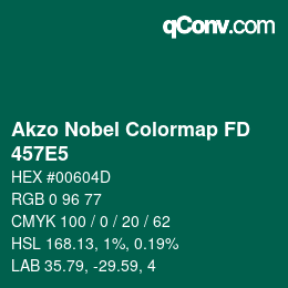 Farbcode: Akzo Nobel Colormap FD - 457E5 | qconv.com