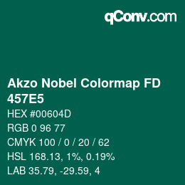Code couleur: Akzo Nobel Colormap FD - 457E5 | qconv.com