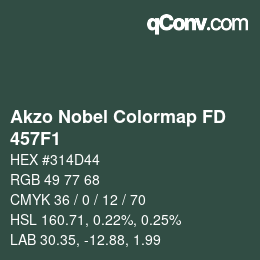 Color code: Akzo Nobel Colormap FD - 457F1 | qconv.com