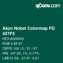 Code couleur: Akzo Nobel Colormap FD - 457F5 | qconv.com