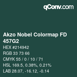 Color code: Akzo Nobel Colormap FD - 457G2 | qconv.com