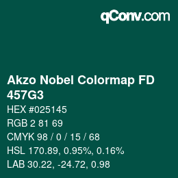 Code couleur: Akzo Nobel Colormap FD - 457G3 | qconv.com