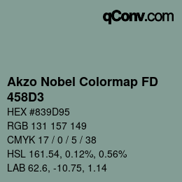 Code couleur: Akzo Nobel Colormap FD - 458D3 | qconv.com