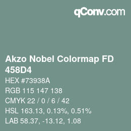 Farbcode: Akzo Nobel Colormap FD - 458D4 | qconv.com